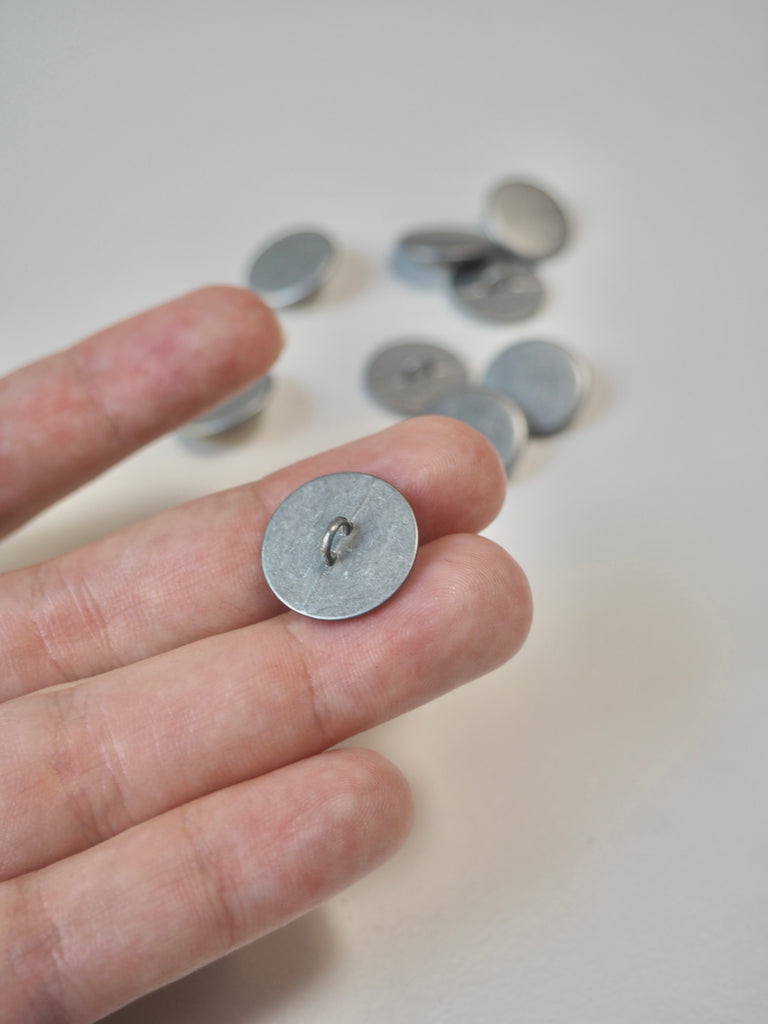 Silver Metal Shank Buttons 18mm/28L
