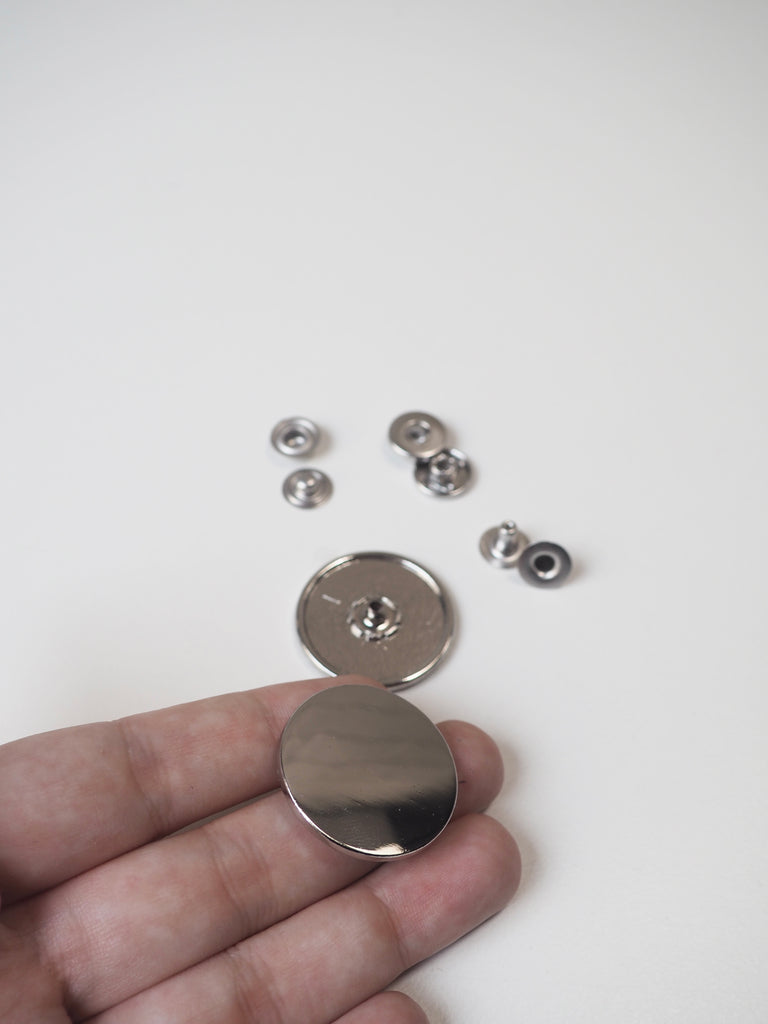 Large Silver Press Studs 30mm