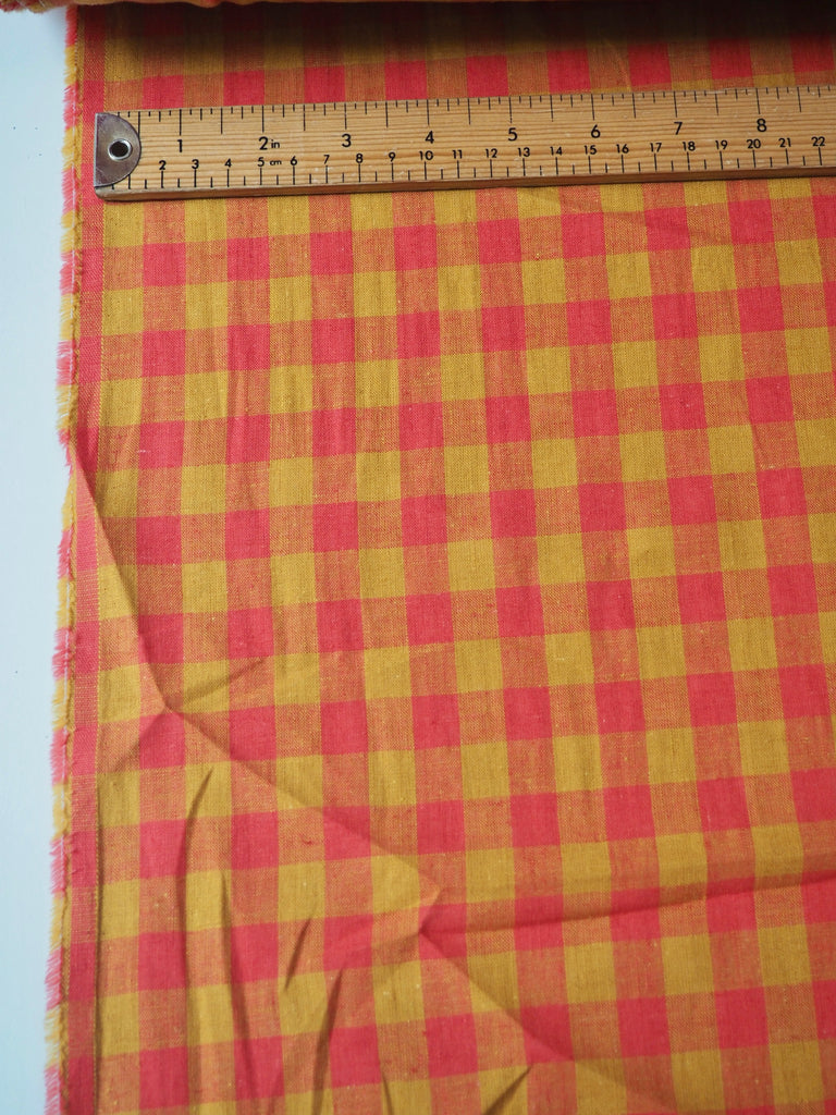 Sunset Gingham Cotton/Linen
