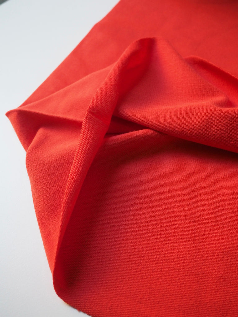 Vermillion Circular Organic Cotton Loopback Jersey