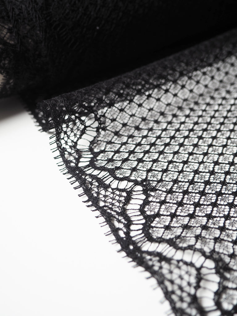 Black Diamond Scallop Lace