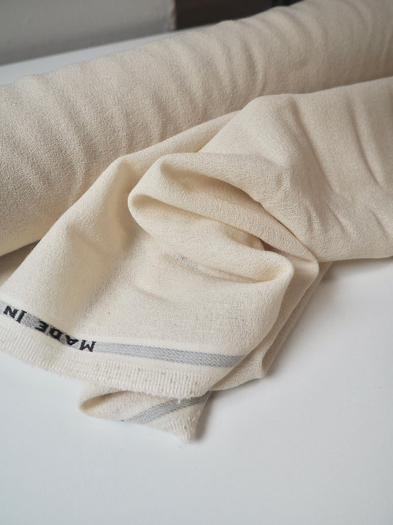 Cream Wool Crepe