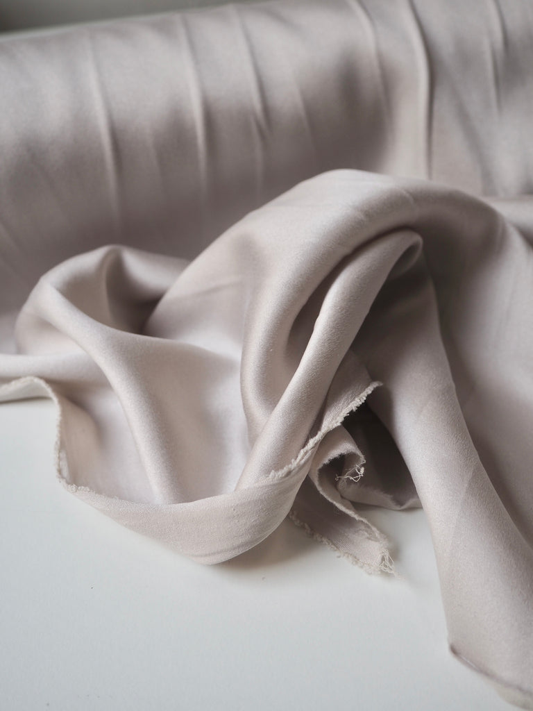 Oyster Stretch Washed Silk Satin