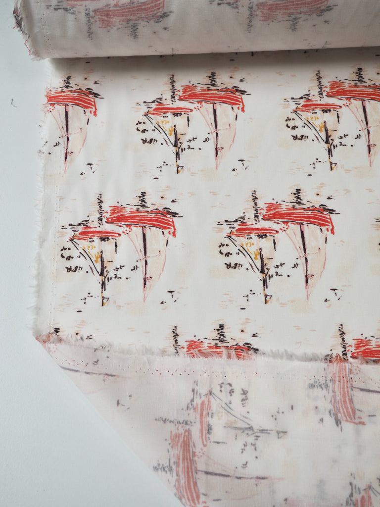 Sailboat Cotton Poplin