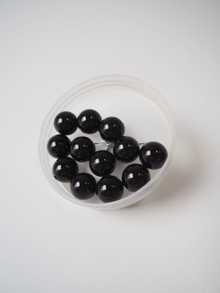 Black Beads 12mm