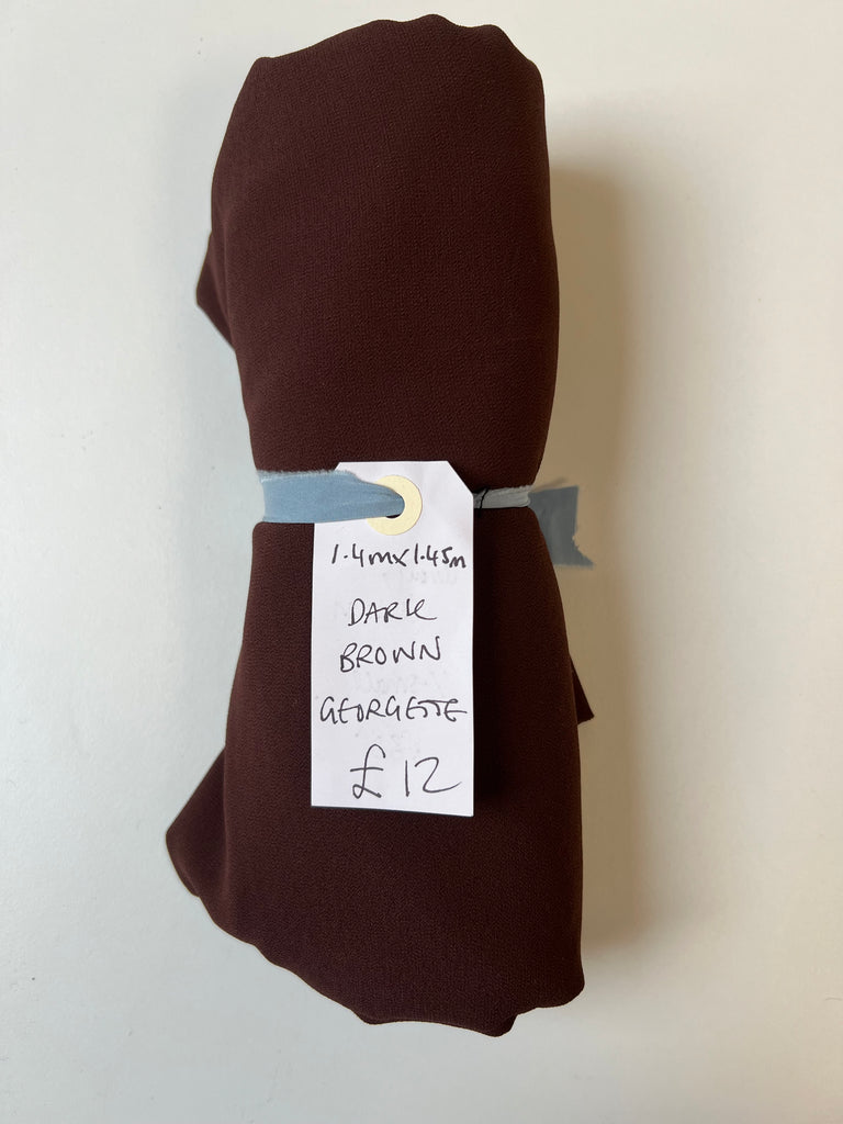 Dark Brown Georgette Remnant