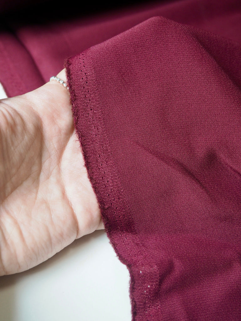 Wine Crepe-Backed Viscose/Acrylic Satin