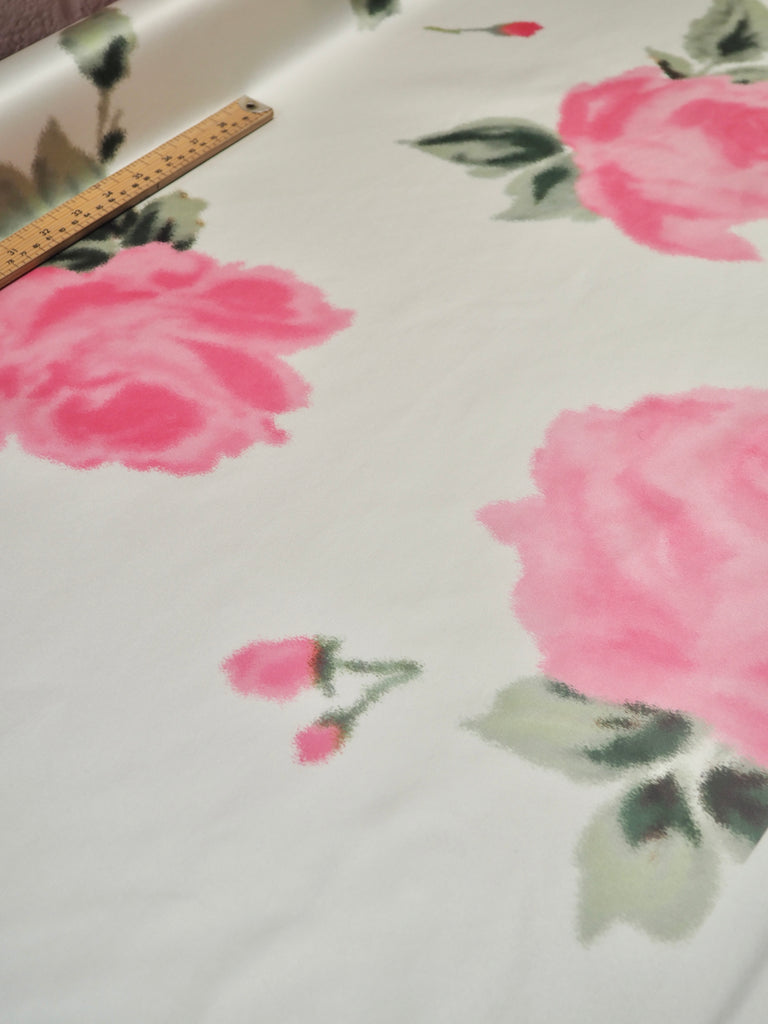 Pink Warp Rose Interfaced Satin