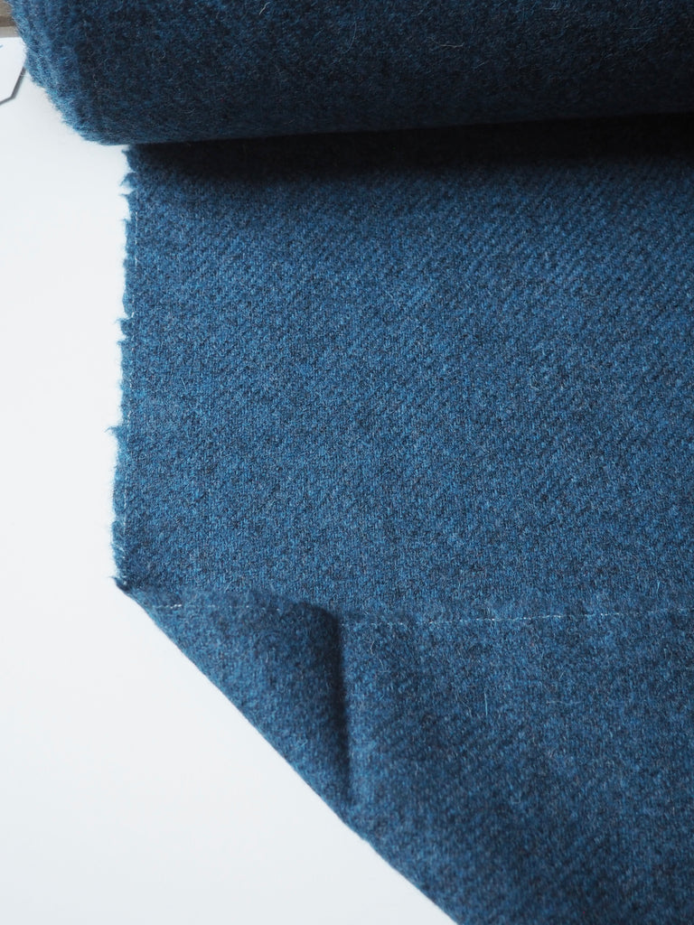 Blue Marl Wool Twill Coating