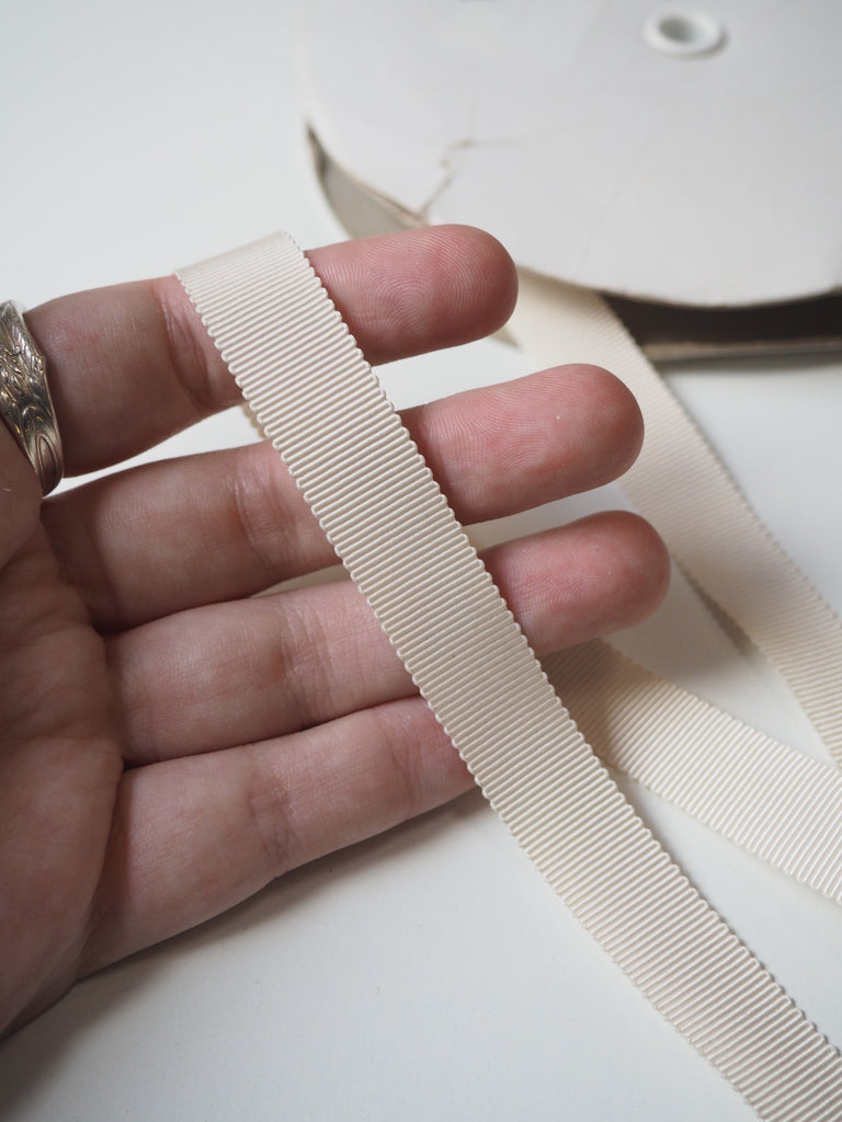 Cream Grosgrain Ribbon 15mm