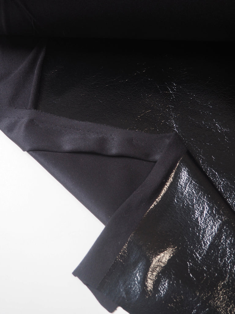 Black Patent Stretch Pleather