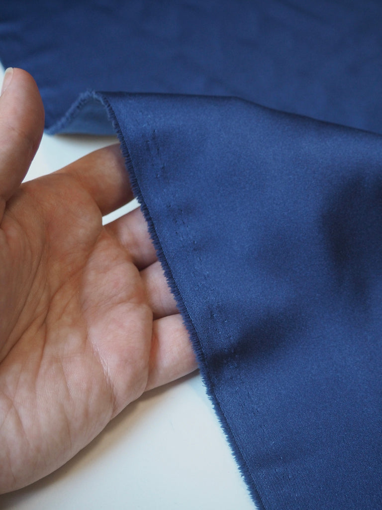 Blue Polyester Sateen