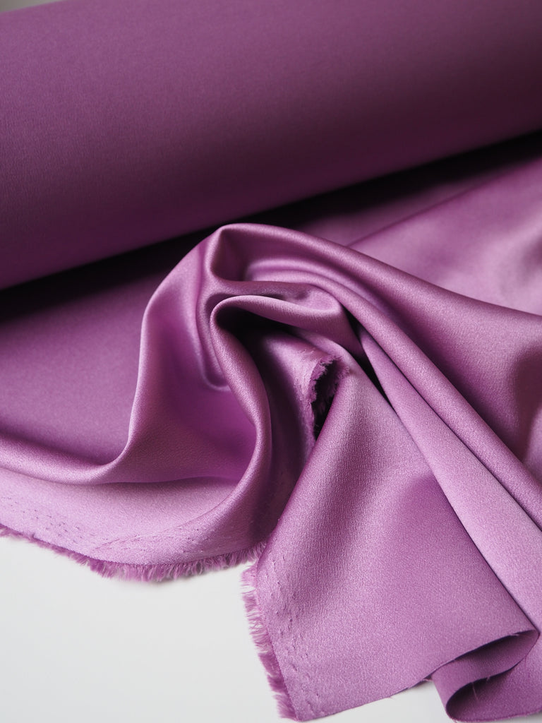 Mauve Crepe-Back Satin
