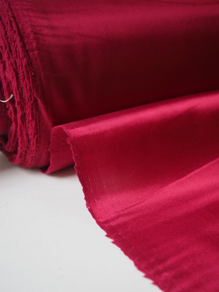 Ruby Red Stretch Acetate Satin Twill Lining