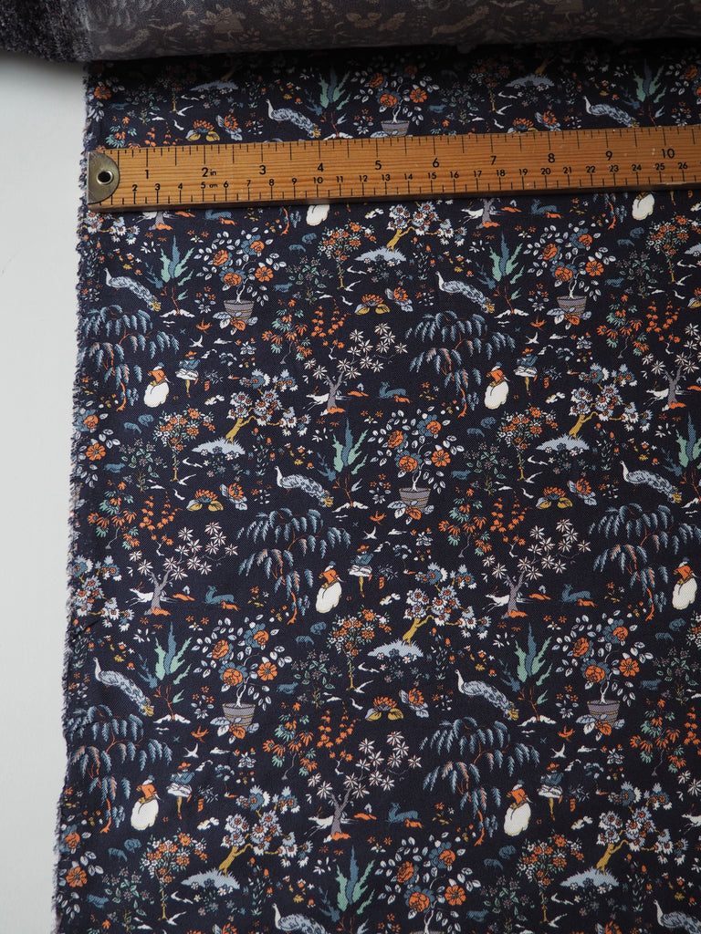 Liberty Navy Liddel Silk Twill