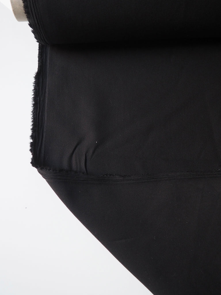 Black Stretch Mediumweight Woven