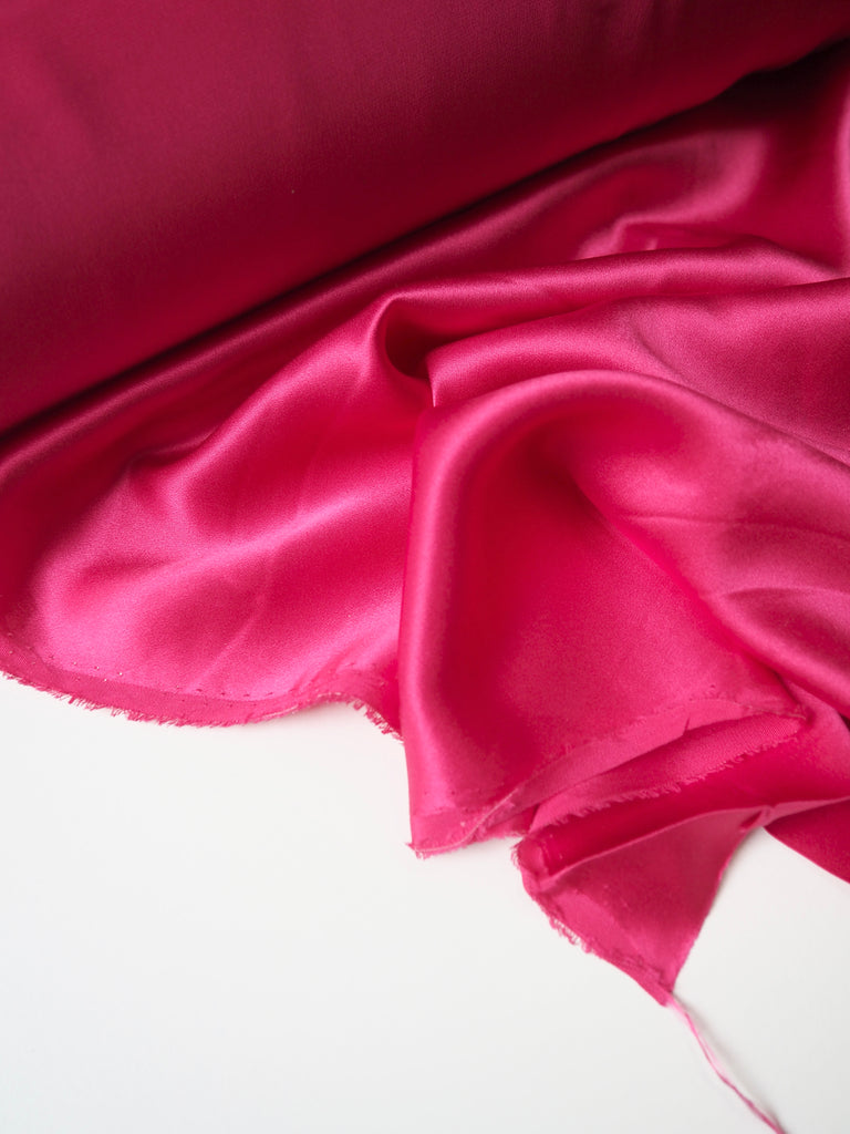 Hot Pink Silk Charmeuse