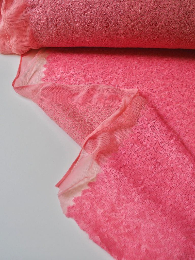 Blossom Pink Sequin Mesh