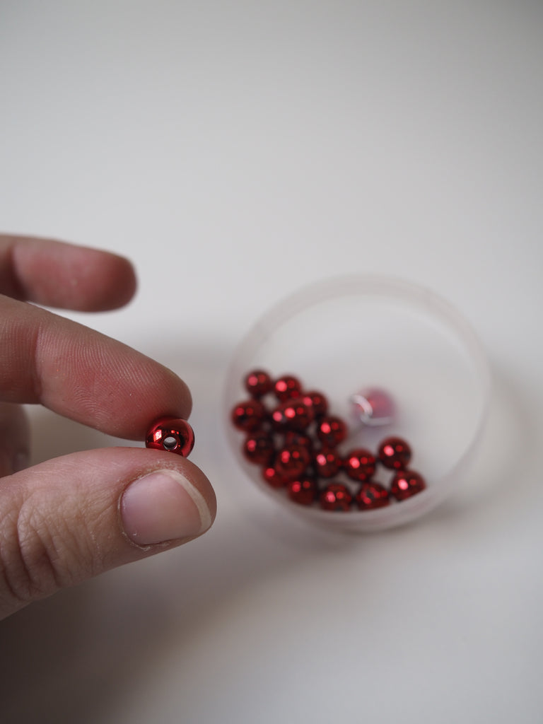 Metallic Red Beads 8mm