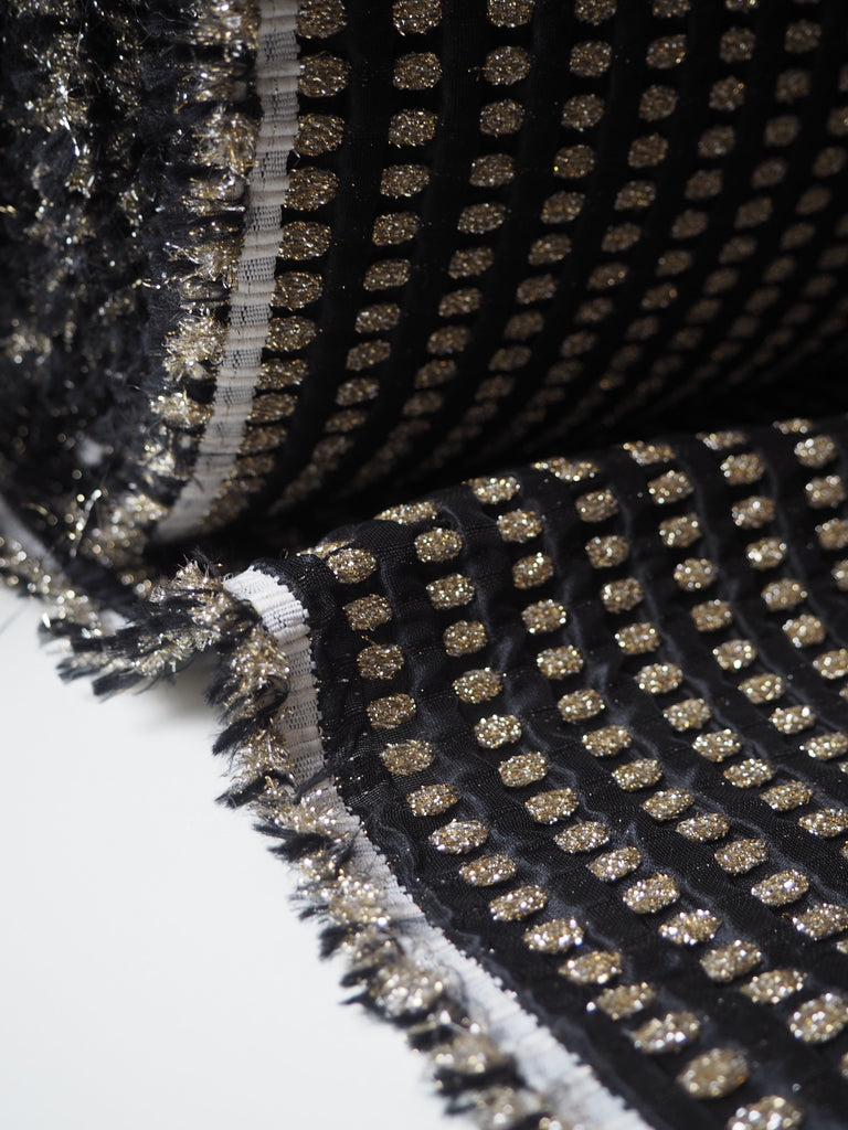 Black + Gold Metallic Jacquard