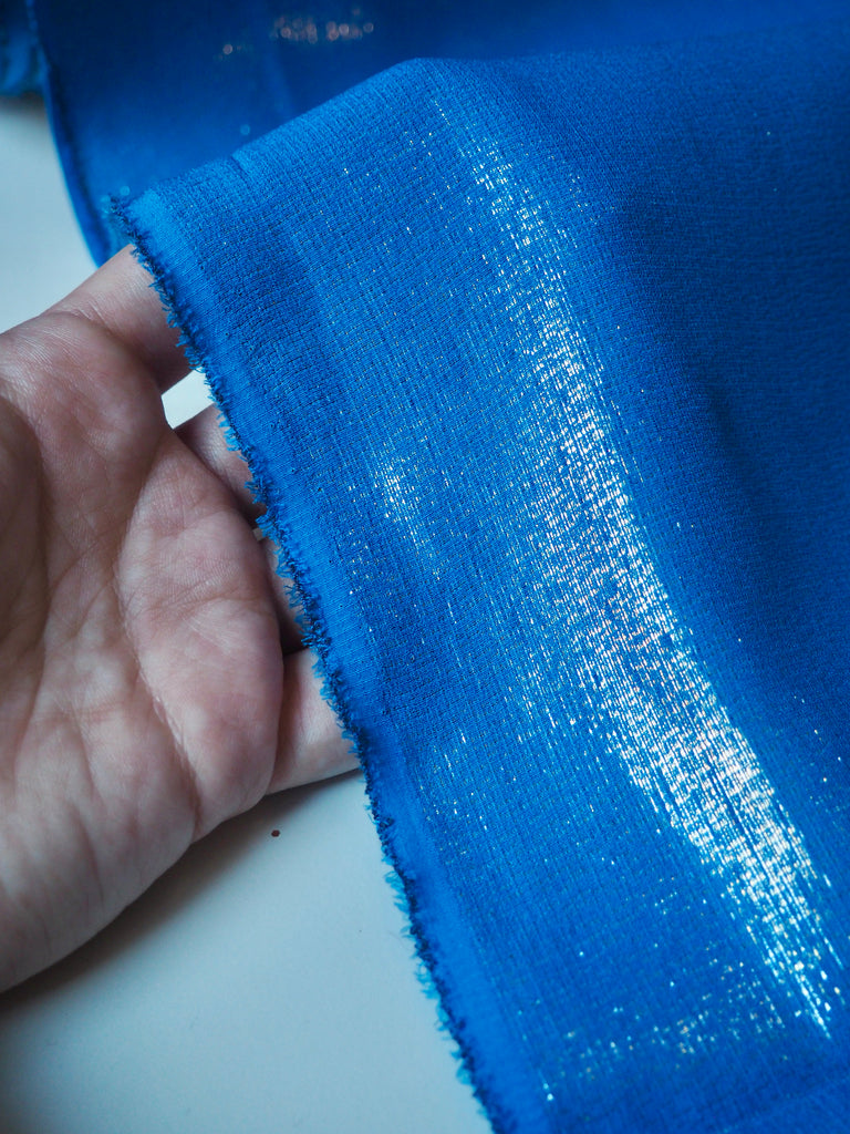 Cobalt Silk Lamé