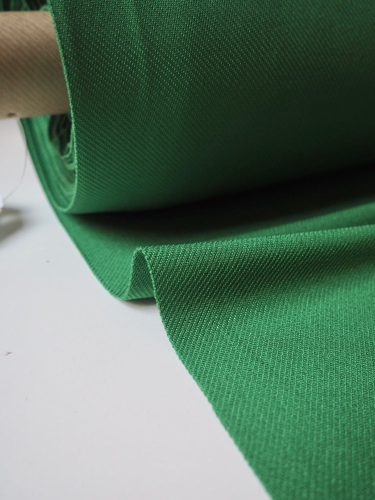 Emerald Viscose Satin Twill Jersey