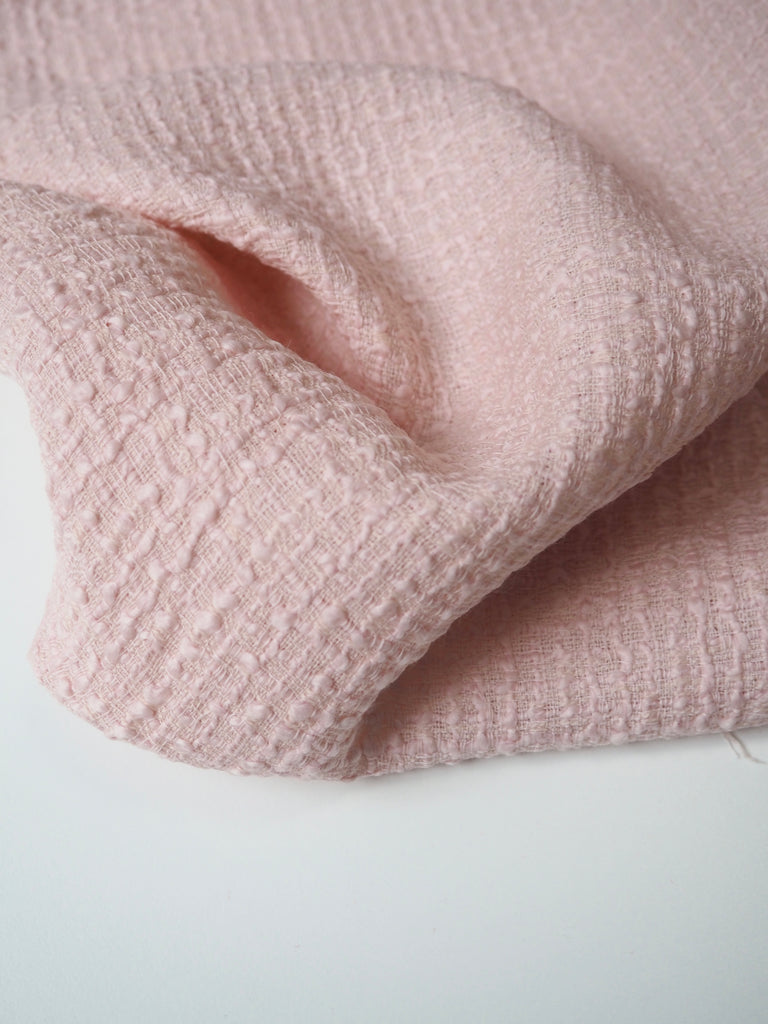 Powder Pink Cotton/Wool Tweed