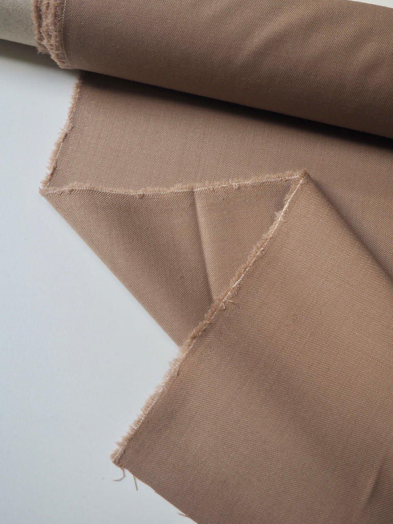 Camel Stretch Wool Twill