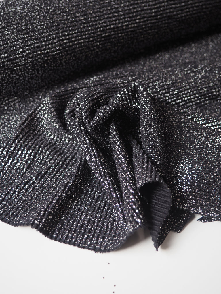 Silver Speckled Ribbed Jersey