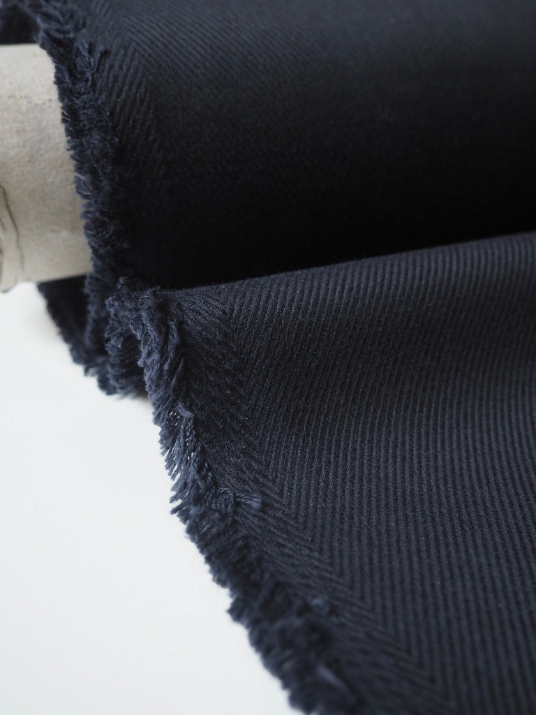 Midnight Cotton/Viscose Twill