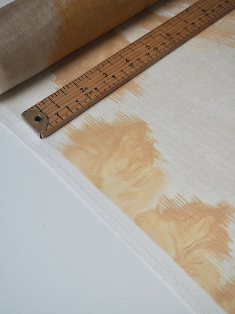 Yellow Moiré Rose Silk Organza