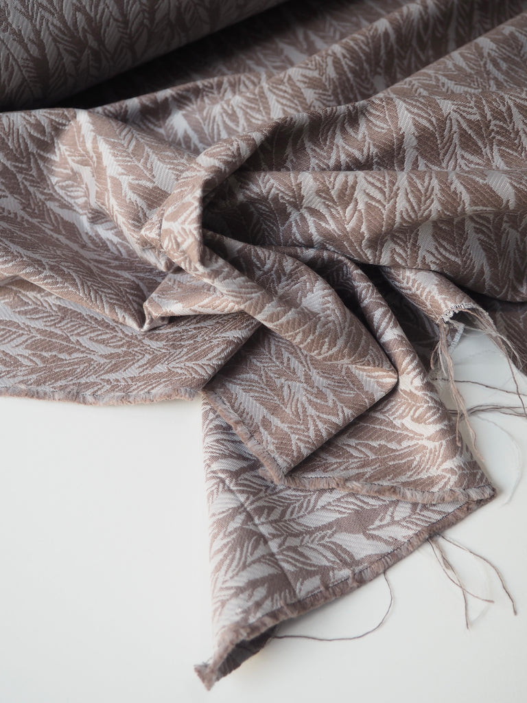 Taupe Feather Jacquard