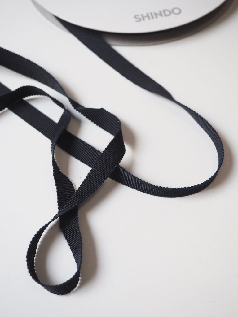 Shindo Midnight Grosgrain Ribbon 10mm