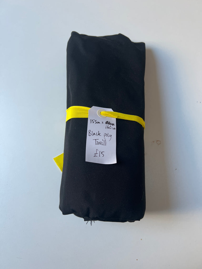 Black Poly Twill Remnant