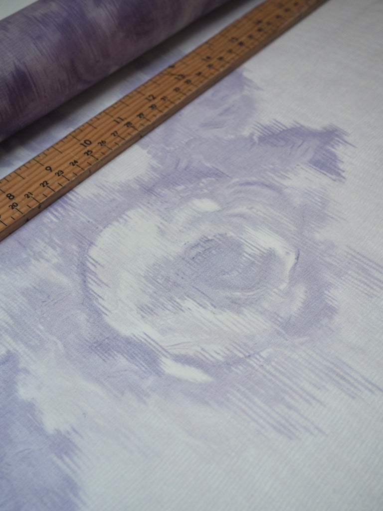 Purple Moiré Rose Silk Organza