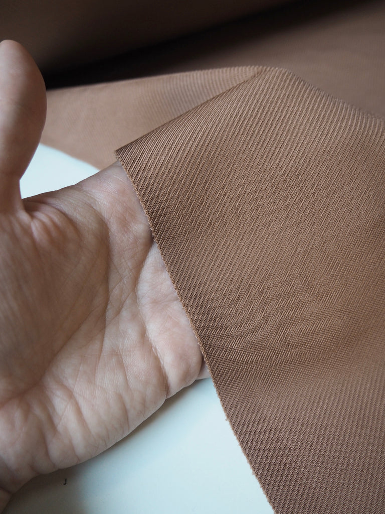 Camel Viscose Satin Twill Jersey