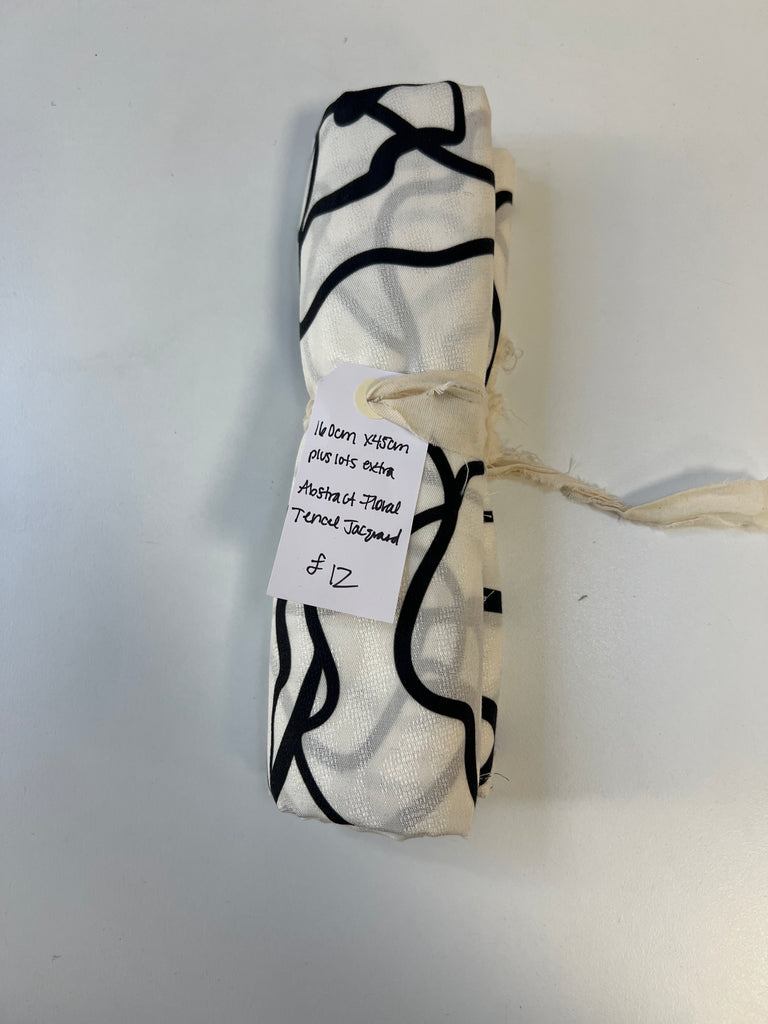 Abstract Floral Tencel Jacquard Remnant