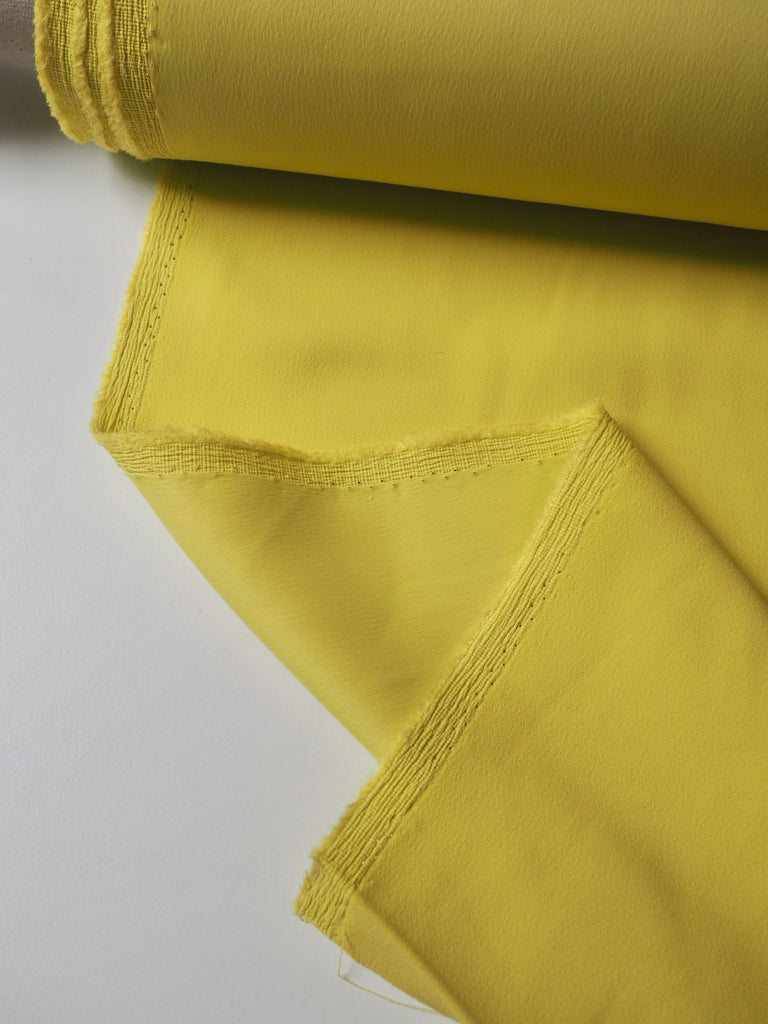 Yellow-Green Stretch Viscose/Acetate Crepe-Backed Satin