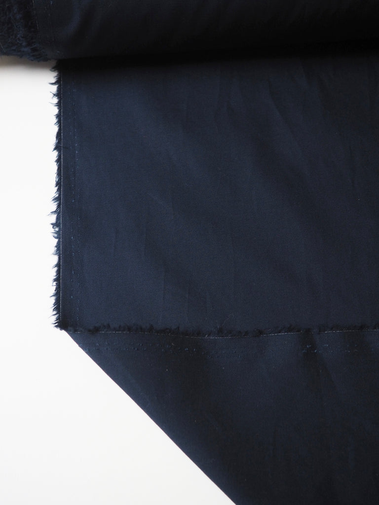 Deep Blue Stretch Cotton Twill