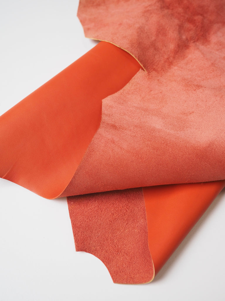 Dark Orange Smooth Calfskin