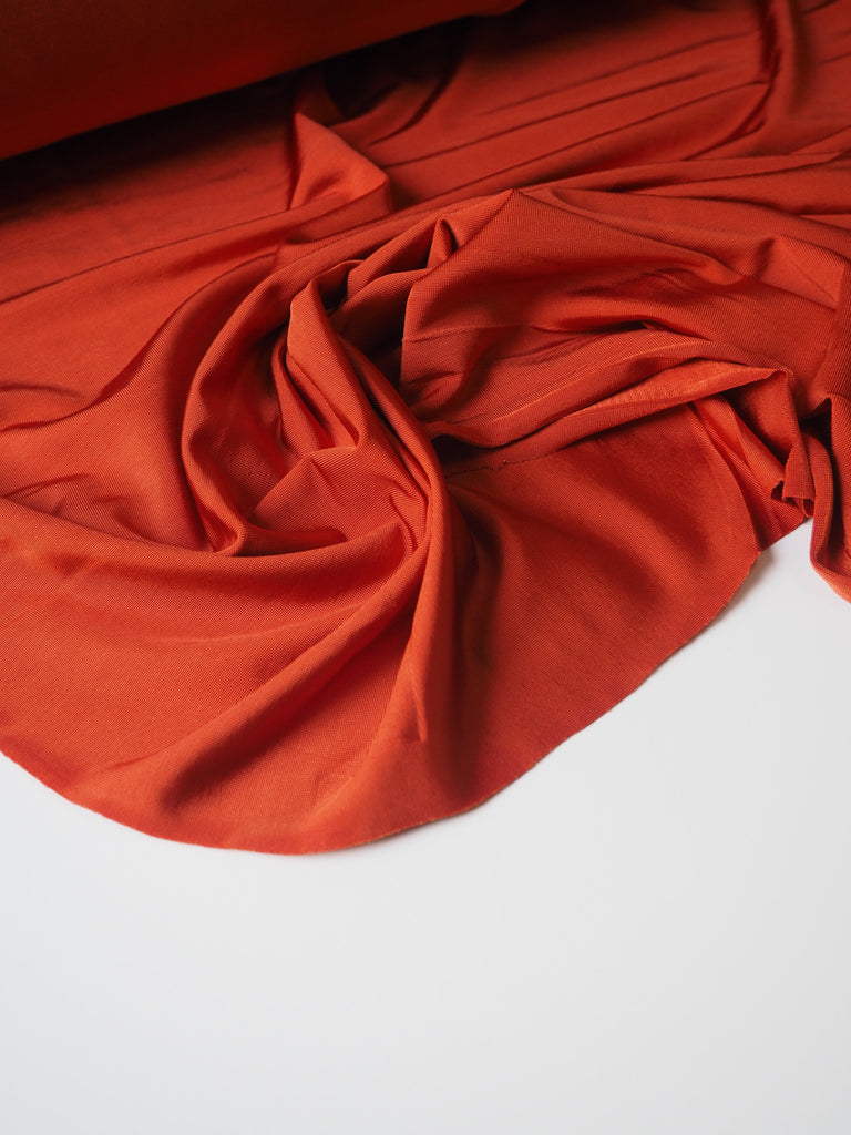 Burnt Orange Satin Viscose Jersey