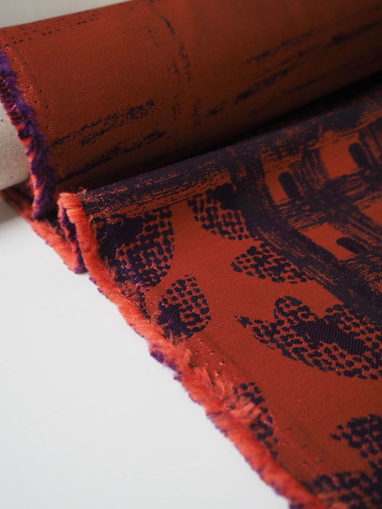 Purple + Persimmon Jacquard