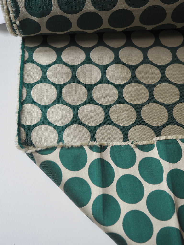 Green Polka Dot Jacquard
