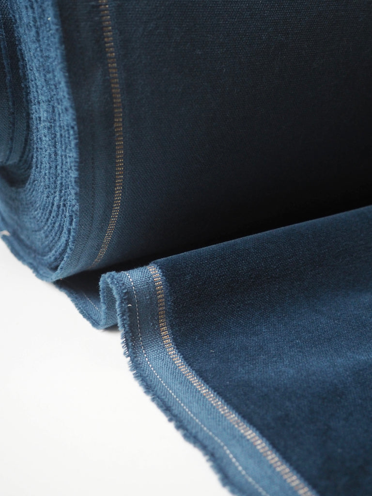 Blue Cotton Velvet