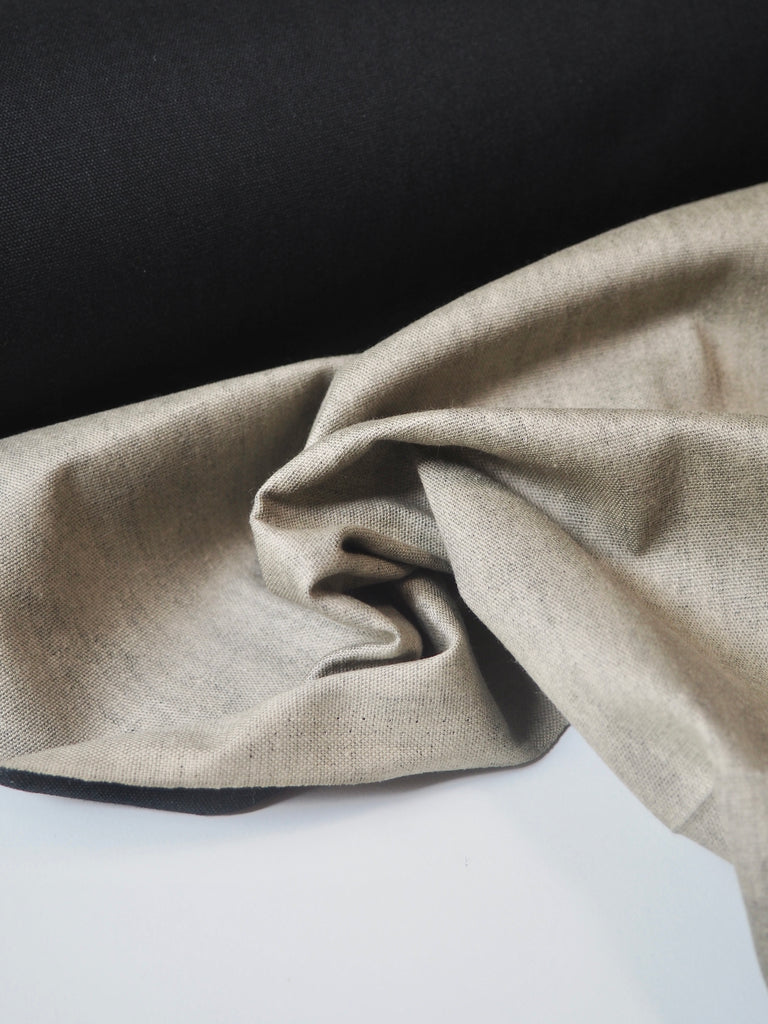 Black + Beige Reversible Cotton