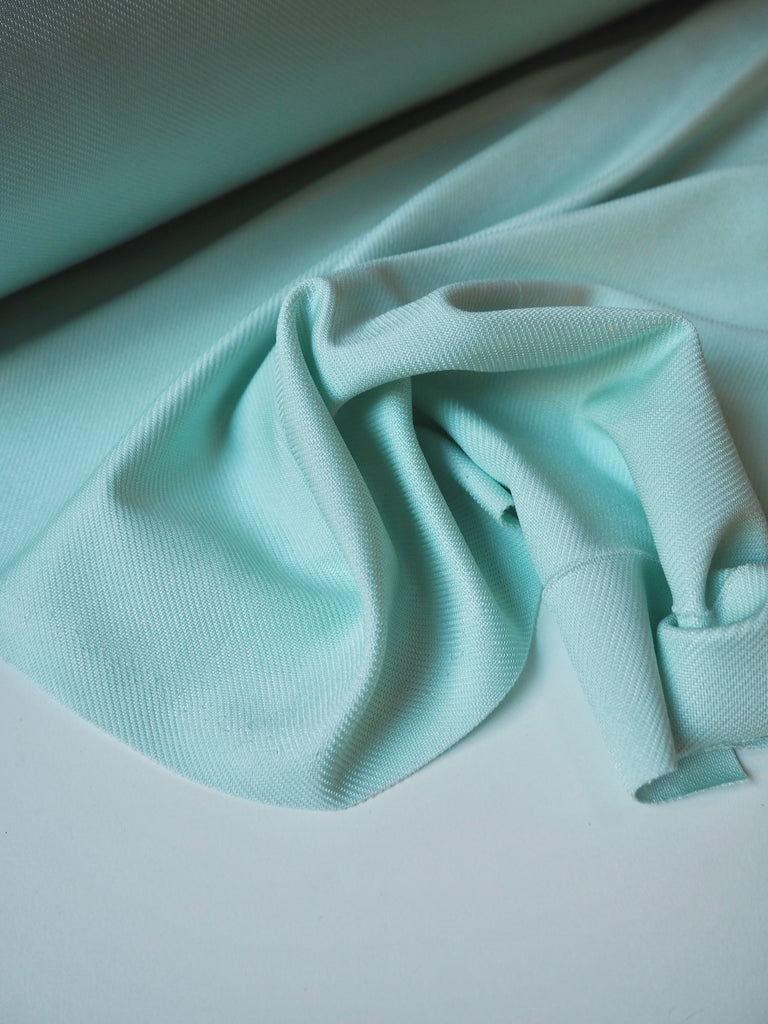 Mint Viscose Satin Twill Jersey