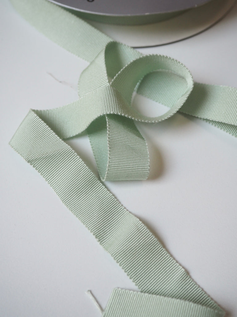 Shindo Light Sage Grosgrain Ribbon 18mm