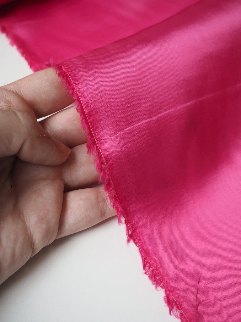 Hot Pink Viscose Satin Twill Lining