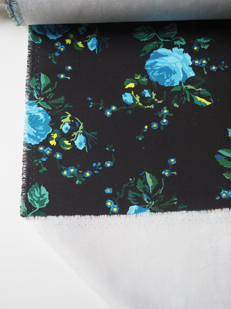 Blue Rose Cotton Twill