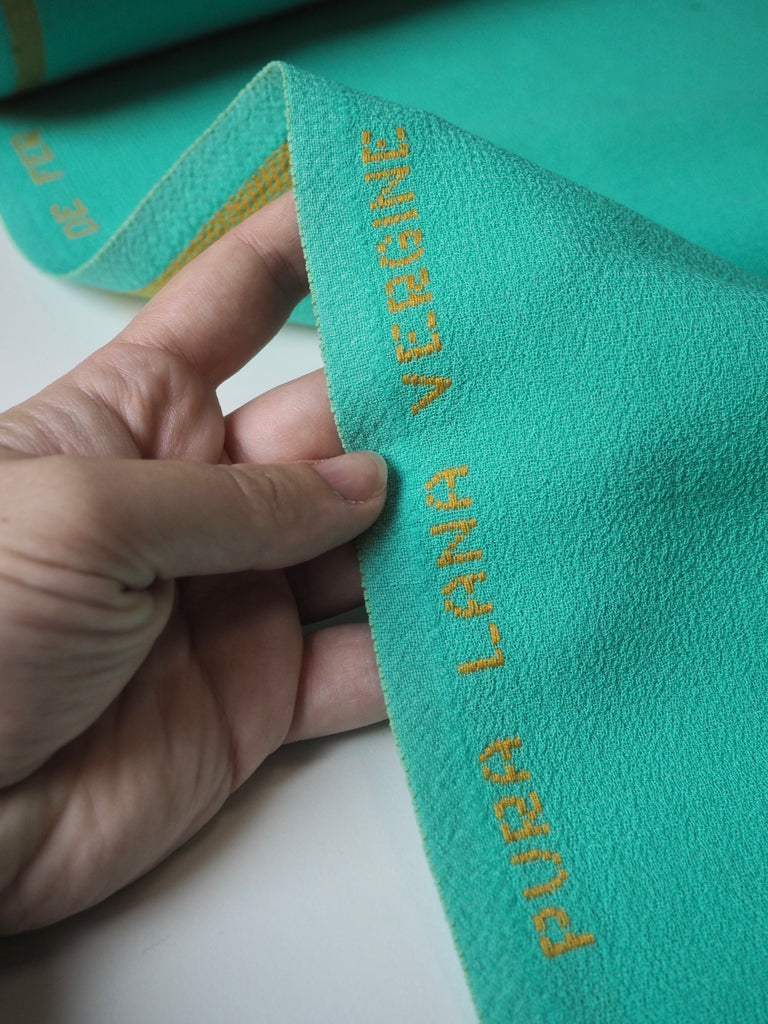 Soft Turquoise Double Wool Crepe